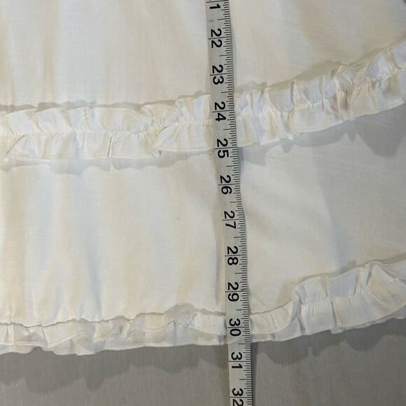 Trixxi Mini Dress Womens M Shoulder Straps White Tiered Ruffles Cottagecore - Picture 5 of 14